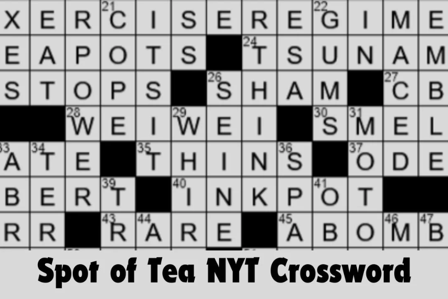 spot of tea nyt crossword